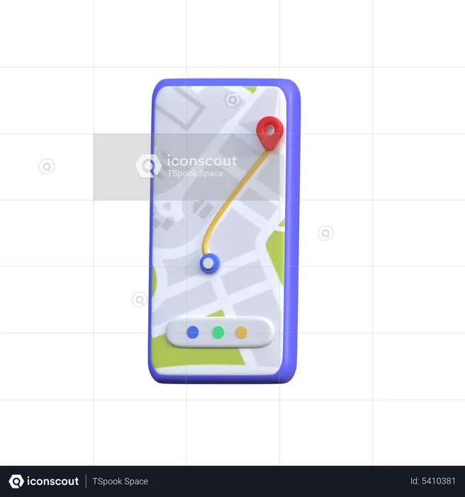 Carte mobile  3D Icon