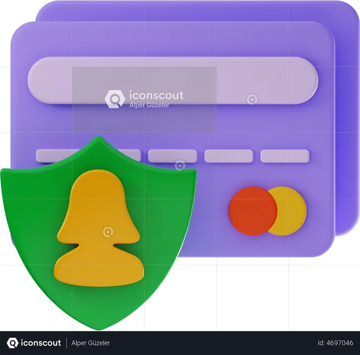 Carte sécurisée  3D Icon