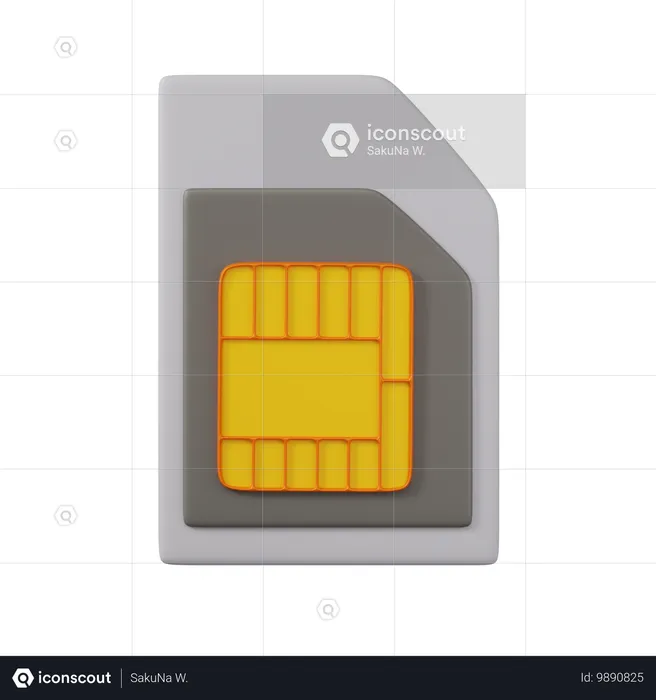 Carte SIM  3D Icon