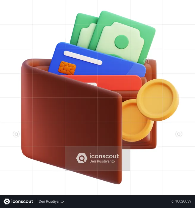 Carteira  3D Icon