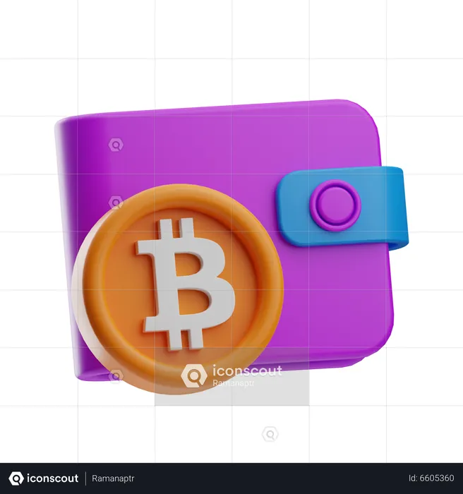 Carteira Bitcoin  3D Icon