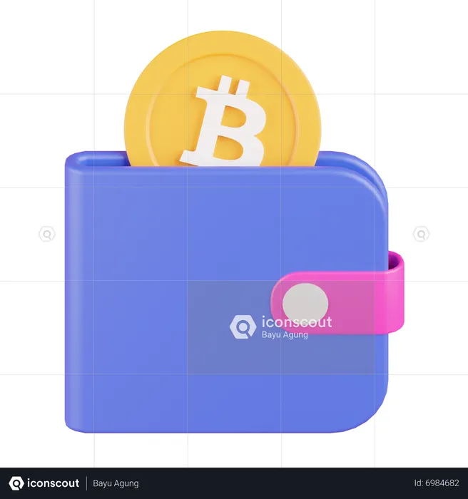 Carteira Bitcoin  3D Icon