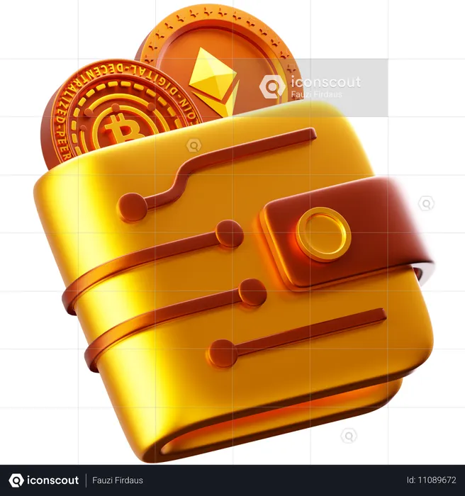 Carteira criptografada  3D Icon