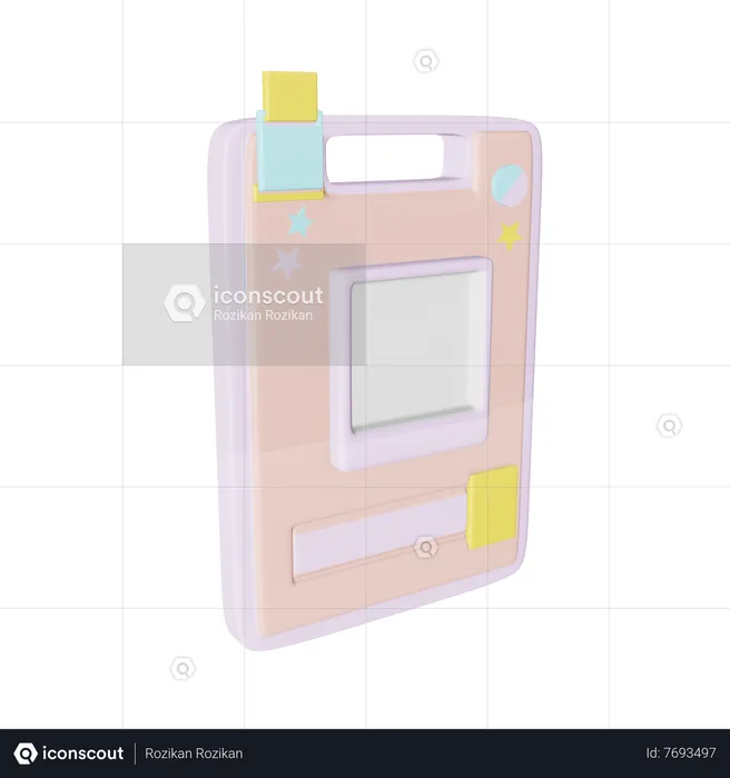 Cartão de identificação de estudante  3D Icon