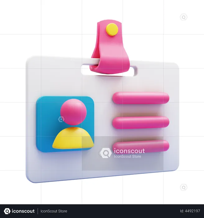 Carteira de identidade  3D Icon