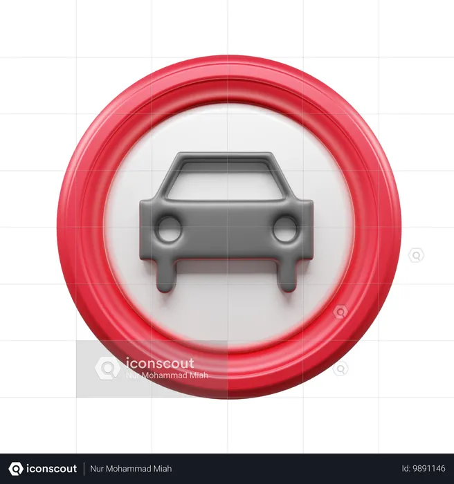 Señal de auto  3D Icon