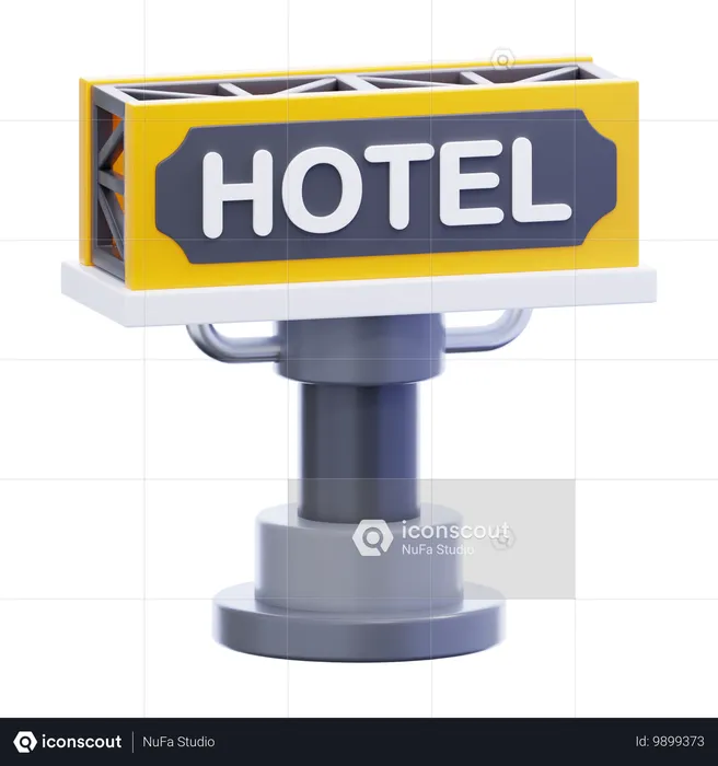 Señal de hotel  3D Icon