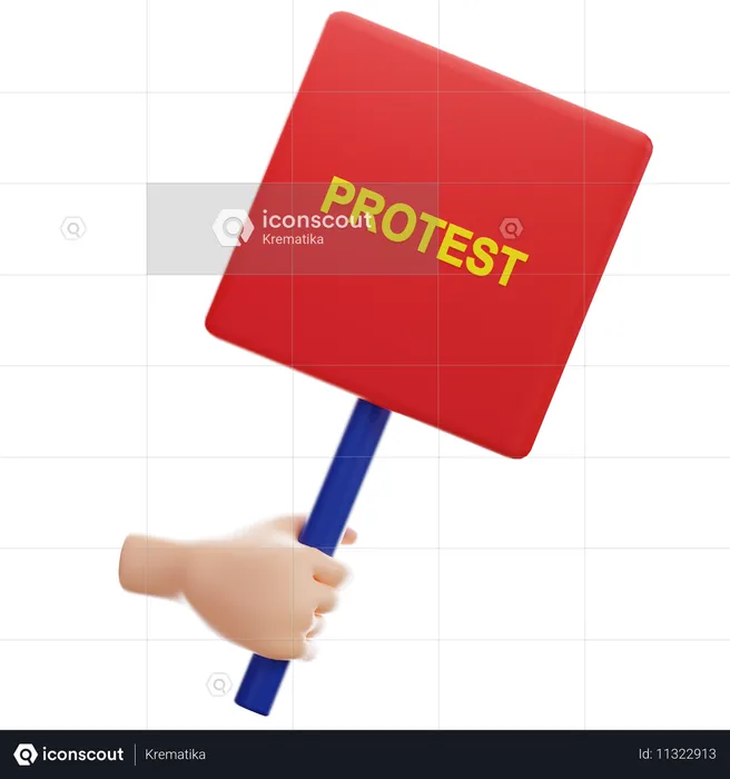 Signo de protesta  3D Icon