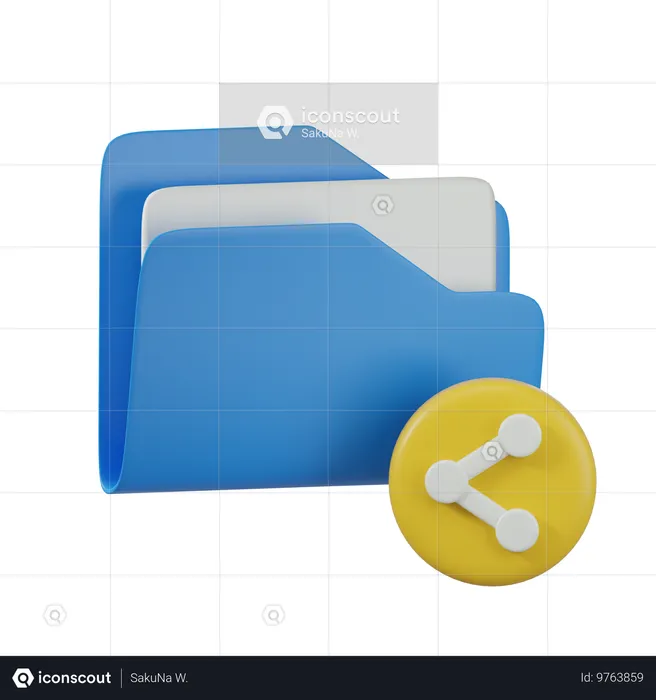 Condividi cartella  3D Icon