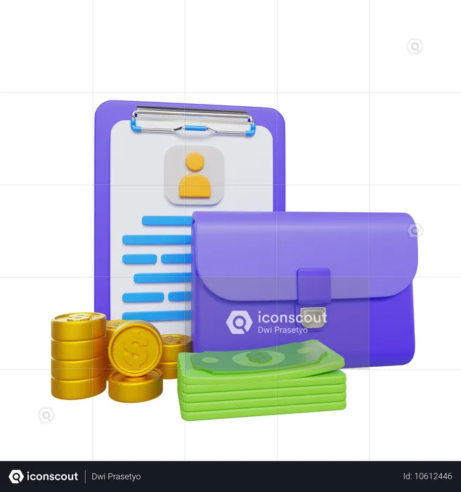 Cartera financiera  3D Icon