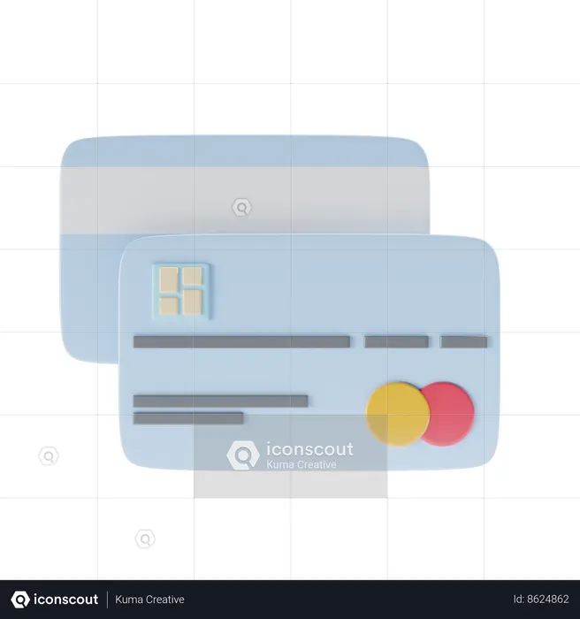 Cartões de crédito  3D Icon