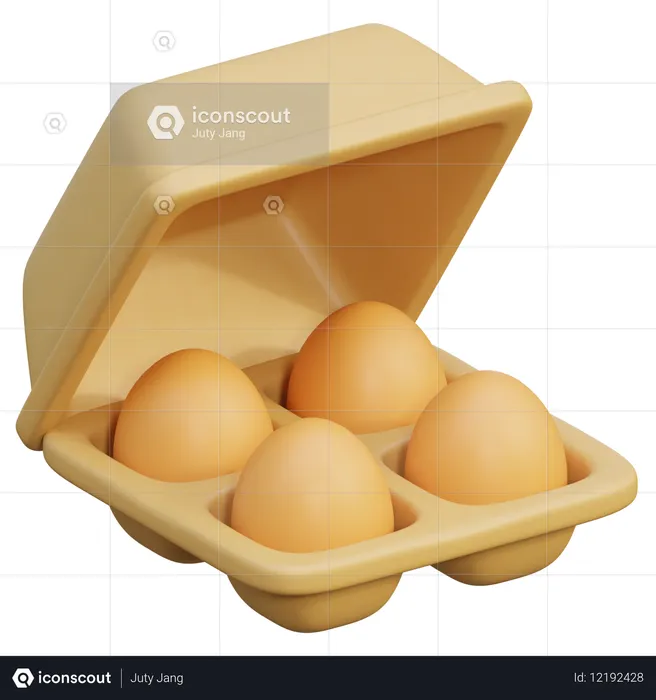 Carton de huevos  3D Icon