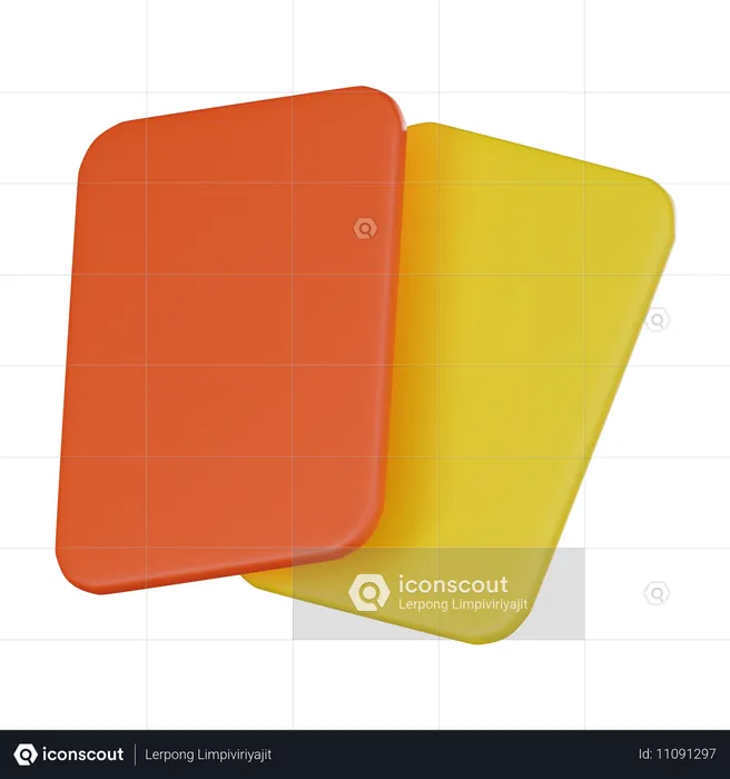 Carte jaune  3D Icon