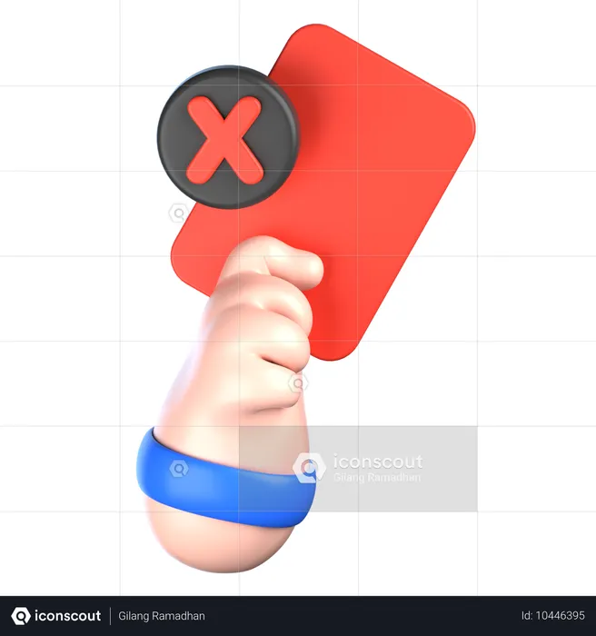 Carte rouge  3D Icon