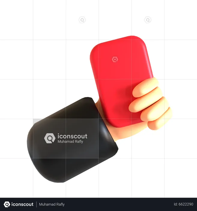 Carte rouge  3D Icon