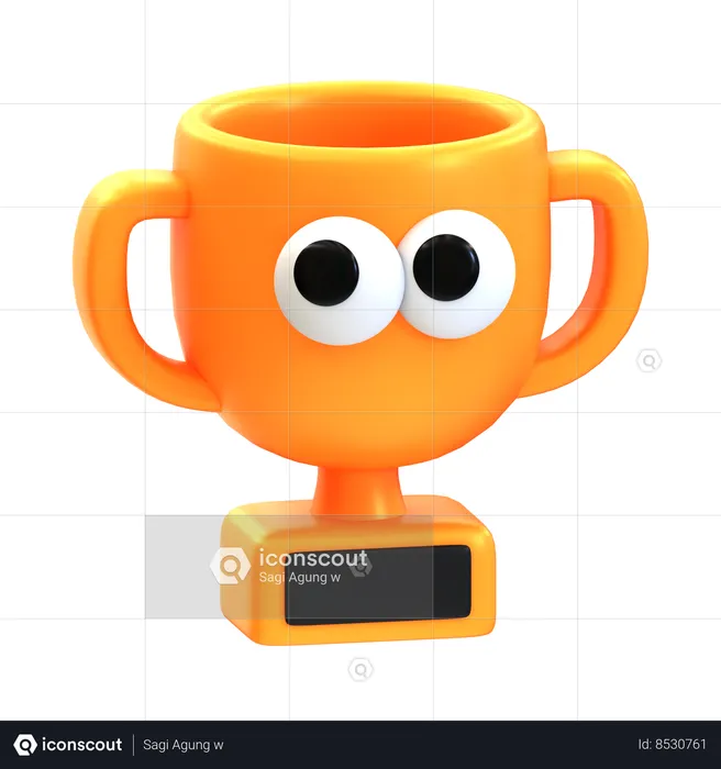 Cartoon Trophy  3D Icon