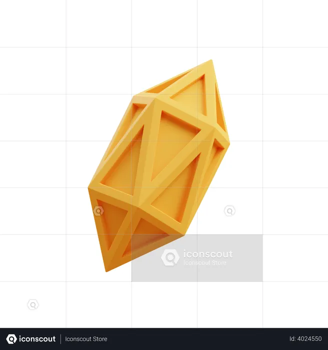 Carved Gem  3D Illustration