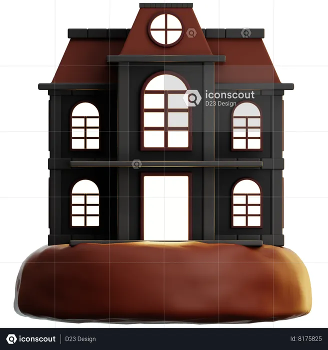 Casa Assombrada  3D Icon