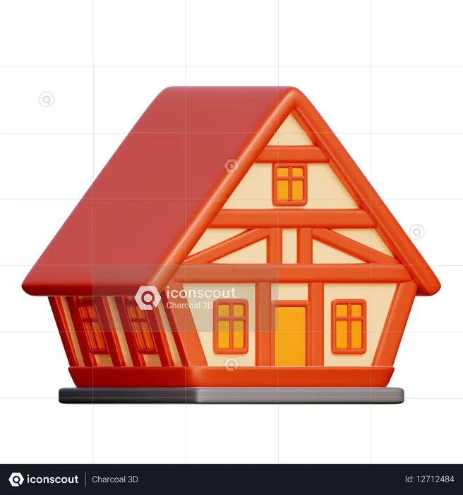 Casa bávara  3D Icon