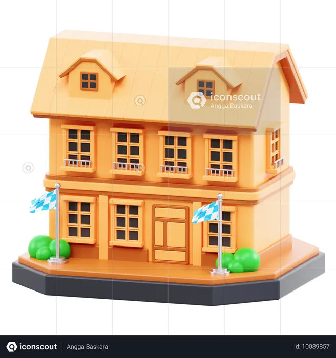 Casa bávara  3D Icon