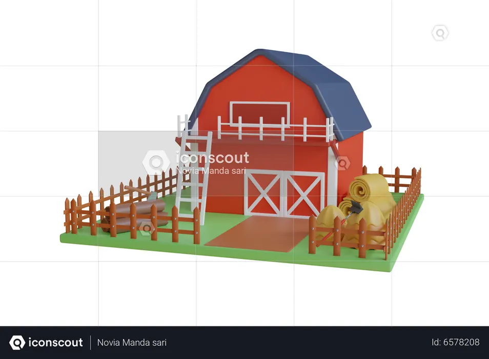 Casa do celeiro  3D Illustration