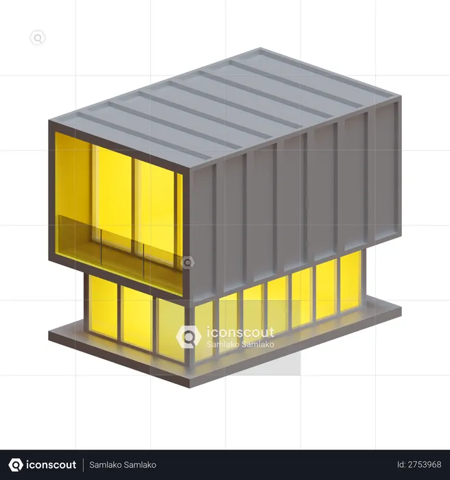 Casa de contêiner  3D Illustration