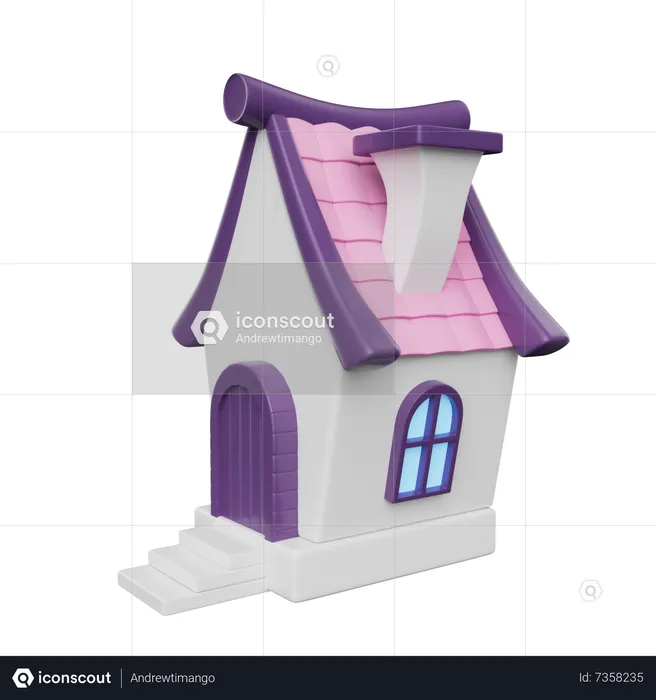 Casa de cuento de hadas  3D Illustration