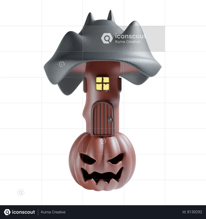 Casa de halloween  3D Icon