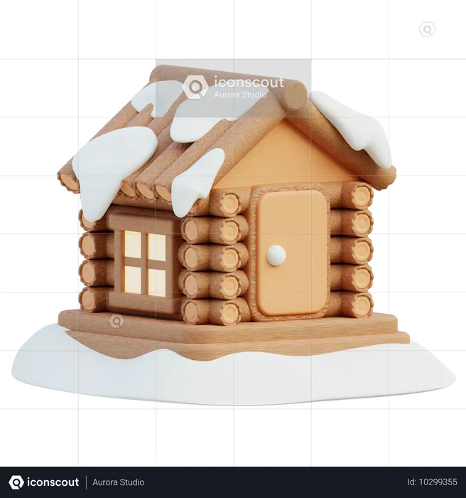 Casa de Inverno  3D Icon