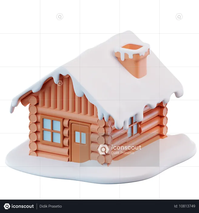 Casa de Inverno  3D Icon