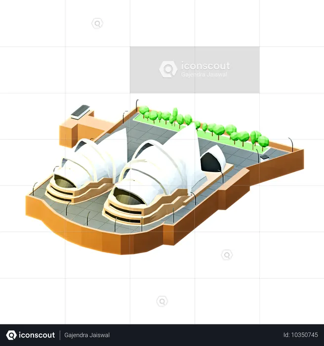 Sydney Opera House  3D Icon