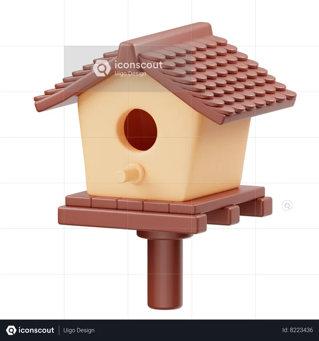 Casa del pájaro  3D Icon