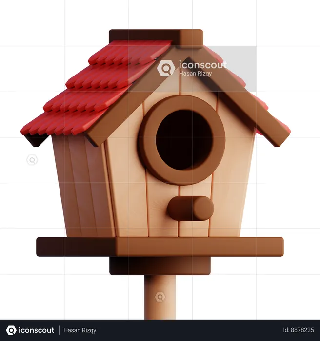 Casa del pájaro  3D Icon