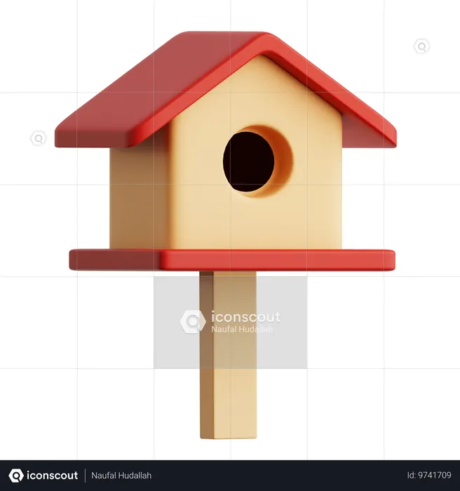 Casa del pájaro  3D Icon