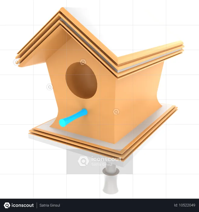 Casa del pájaro  3D Icon