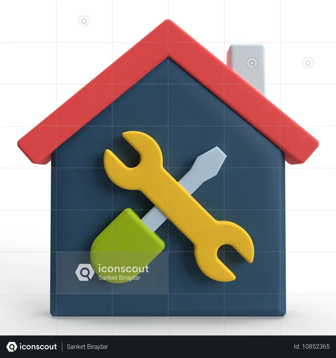 Renovação de Casa  3D Icon