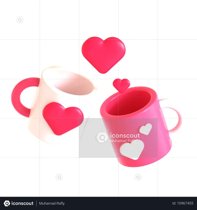 Caneca de casal  3D Icon