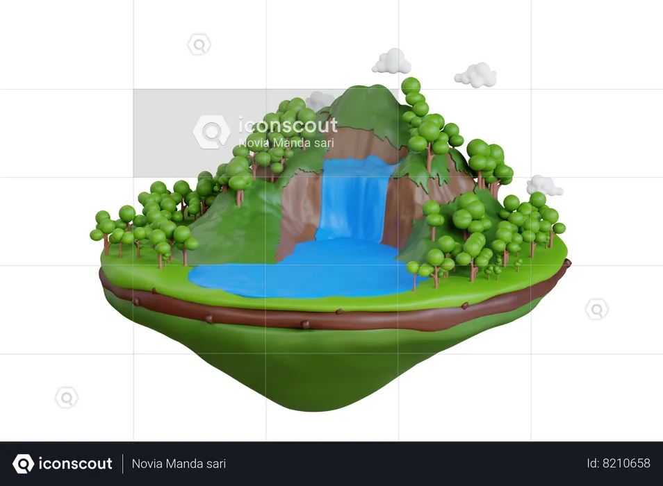 Cascade  3D Icon