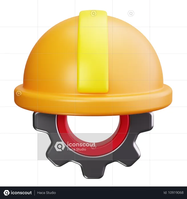 Casco de seguridad  3D Icon