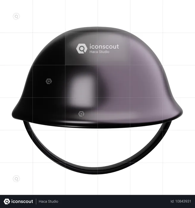 Casco de acero  3D Icon