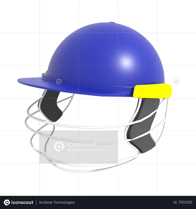 Casco de cricket  3D Icon