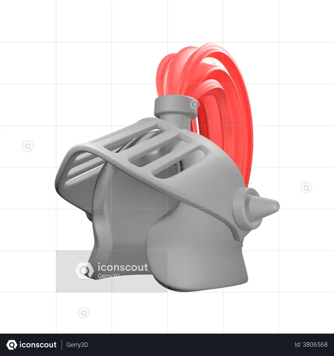 Casco espartano  3D Illustration