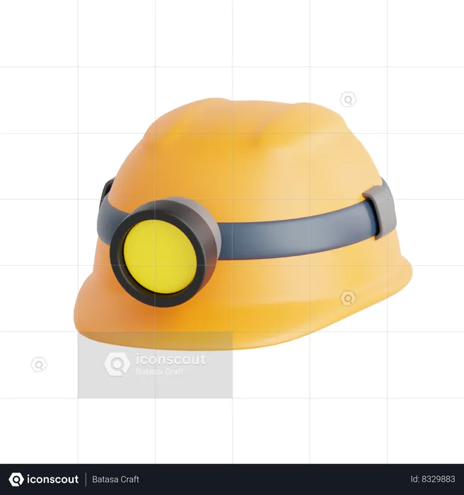 Casco de minero  3D Icon