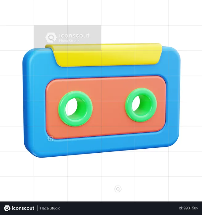 Casete  3D Icon