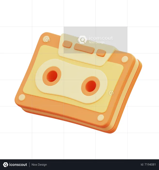 Casete  3D Icon