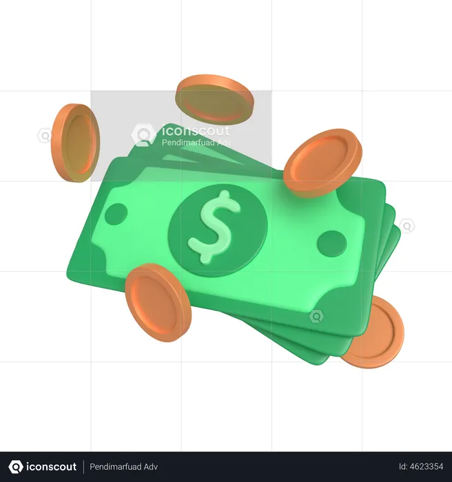 Cash  3D Icon