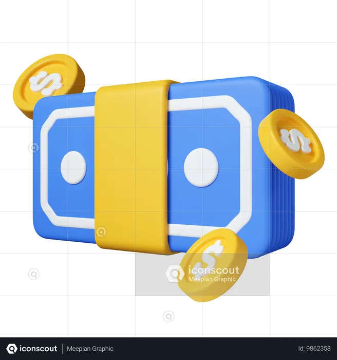 Cash  3D Icon