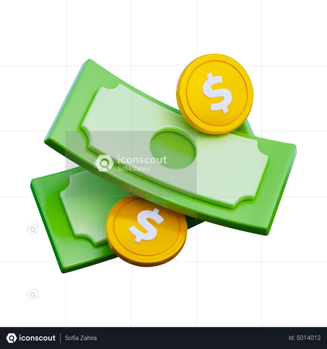 Cash  3D Icon