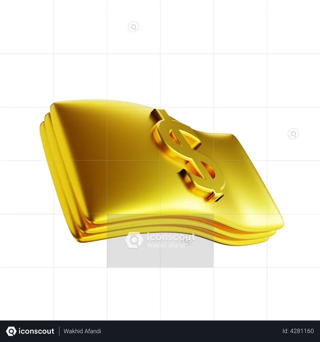 Cash  3D Illustration