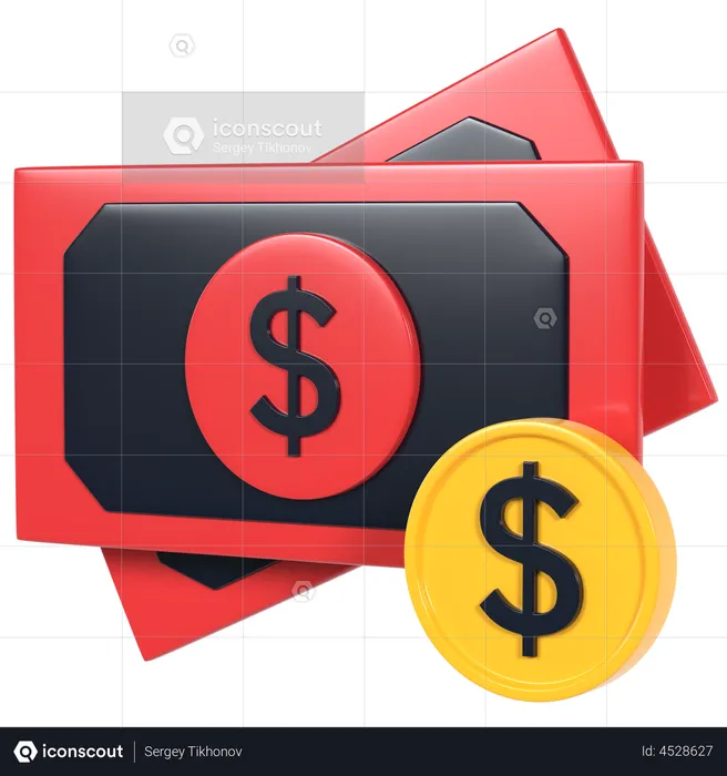 Cash  3D Illustration